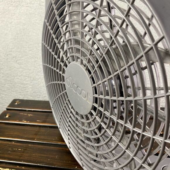 Portable Fan Box Battery Operated Air Desk Cooler Cooling Personal Travel Gray - Picture 4 of 11